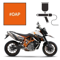 Peinture tricouche adrenaline orange pearl ktm 990 sm r 2008-2010