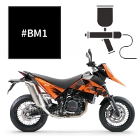 Peinture noir mat ktm lc4 690 supermoto 2007-2012