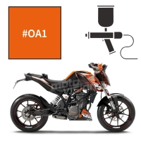Peinture tricouche ktm adrenaline orange ktm duke 125 2011-2018