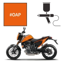 Peinture tricouche adrenaline orange pearl ktm duke 690 2008-2015