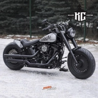 Lèche roue + selle 'oval court' harley softail bobber 2007-2017 (4).png