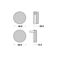 Jeu de plaquettes ap racing standard organique avant/arrière