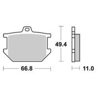 Jeu de plaquettes ap racing standard organique avant/arrière