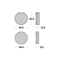 Jeu de plaquettes ap racing standard organique avant/arrière