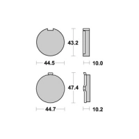 Jeu de plaquettes ap racing standard organique avant/arrière