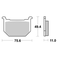 Jeu de plaquettes ap racing standard organique avant/arrière