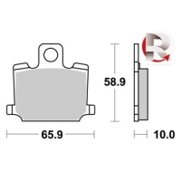 Jeu de plaquettes ap racing standard organique avant/arrière
