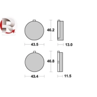 Jeu de plaquettes ap racing standard organique avant/arrière