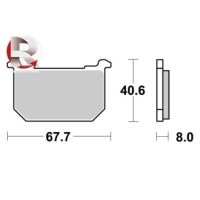 Jeu de plaquettes ap racing standard organique avant/arrière