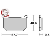 Jeu de plaquettes ap racing standard organique avant/arrière