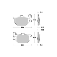 Jeu de plaquettes ap racing standard organique avant/arrière