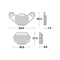 Jeu de plaquettes ap racing off-road mx  racing   avant/arrière