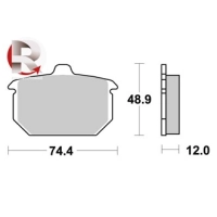 Jeu de plaquettes ap racing standard organique avant/arrière