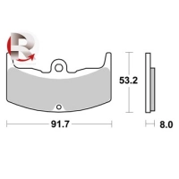 Jeu de plaquettes ap racing standard organique avant/arrière