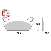 Jeu de plaquettes ap racing standard organique avant/arrière