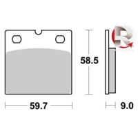 Jeu de plaquettes ap racing route métal fritté avant