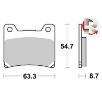 Jeu de plaquettes ap racing standard organique avant/arrière