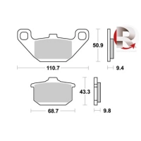 Jeu de plaquettes ap racing standard organique avant/arrière