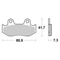 Jeu de plaquettes ap racing maxi scooter métal fritté avant/arrière
