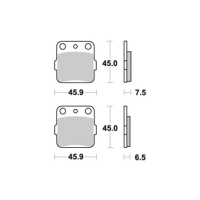 Jeu de plaquettes ap racing off-road mx    avant/arrière