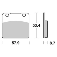 Jeu de plaquettes ap racing route métal fritté avant