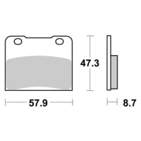 Jeu de plaquettes ap racing standard organique avant/arrière