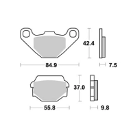 Jeu de plaquettes ap racing off-road mx  racing   avant/arrière
