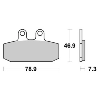 Jeu de plaquettes ap racing maxi scooter métal fritté avant/arrière