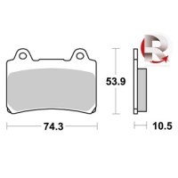 Jeu de plaquettes ap racing route métal fritté avant