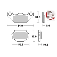 Jeu de plaquettes ap racing standard organique avant/arrière
