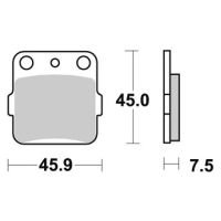 Jeu de plaquettes ap racing standard organique avant/arrière