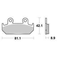 Jeu de plaquettes ap racing standard organique avant/arrière