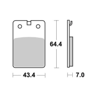 Jeu de plaquettes ap racing standard organique avant/arrière