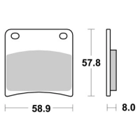 Jeu de plaquettes ap racing route métal fritté avant