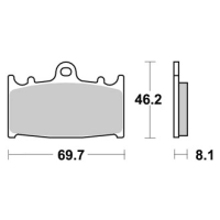Jeu de plaquettes ap racing route racing carbone  avant