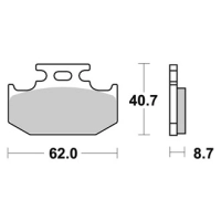 Jeu de plaquettes ap racing standard organique avant/arrière
