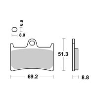 Jeu de plaquettes ap racing route racing carbone  avant