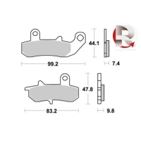 Jeu de plaquettes ap racing standard organique avant/arrière