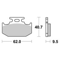 Jeu de plaquettes ap racing standard organique avant/arrière