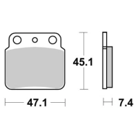 Jeu de plaquettes ap racing standard organique avant/arrière