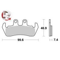 Jeu de plaquettes ap racing standard organique avant/arrière