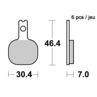 Jeu de plaquettes ap racing standard organique avant/arrière