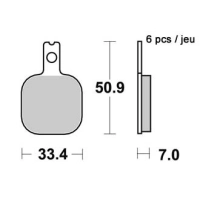 Jeu de plaquettes ap racing standard organique avant/arrière