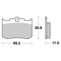 Jeu de plaquettes ap racing standard organique avant/arrière