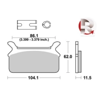 Jeu de plaquettes ap racing standard organique avant/arrière
