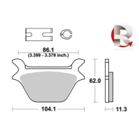 Jeu de plaquettes ap racing standard organique avant/arrière