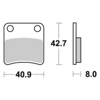 Jeu de plaquettes ap racing standard organique avant/arrière