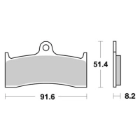 Jeu de plaquettes ap racing route racing métal fritté  avant