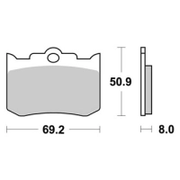 Jeu de plaquettes ap racing route racing carbone  avant