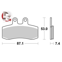 Jeu de plaquettes ap racing standard organique avant/arrière